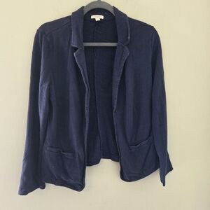Caslon Navy Knit Blazer Jacket